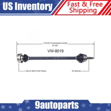 Fits 1985 - 1991 1992 VW Jetta Golf 90mm Inner Joint Front Right CV Axle Shaft