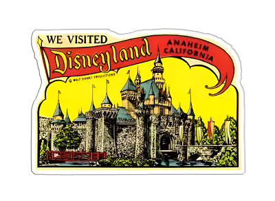 Disneyland, California Vintage Sticker Decal