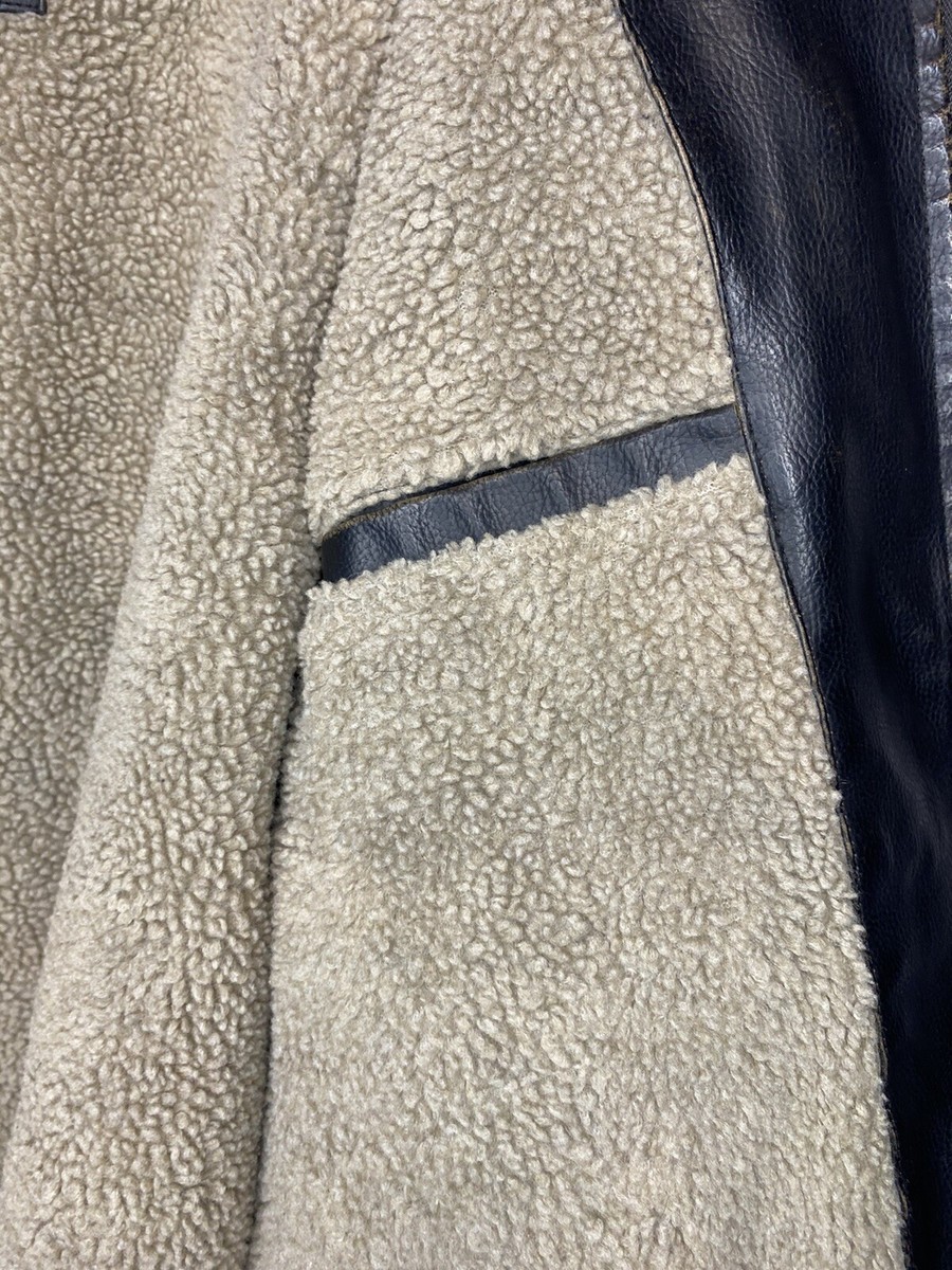 i5 Premium Apparel Sherpa Lined Motorcycle Jacket Faux