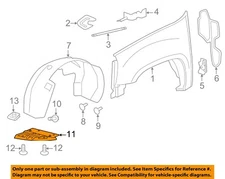 Front Fender-Liner Inner Splash Shield Panel Cover Left 22782945