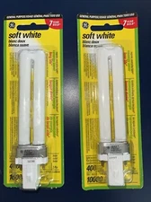 SET OF 2 GE Lighting #13576 GE 7W Fluorescent Replacement Bulbs No 13576 NOS