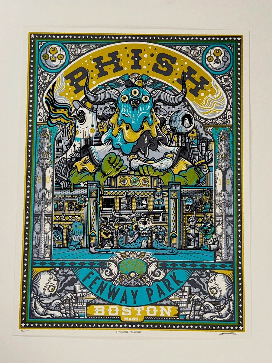 Phish Poster Fenway Park Boston MA 2019 #'d 88/1200