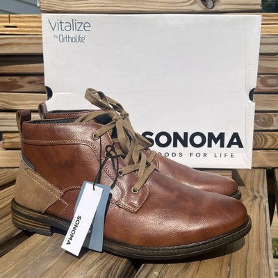 Sonoma Sz 11 Eason Vitalize Ortholite Cognac Leather Boots! NEW! Sonoma Goods For Life® Vorsey Men main image 2
