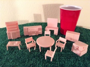vintage plastic dollhouse furniture