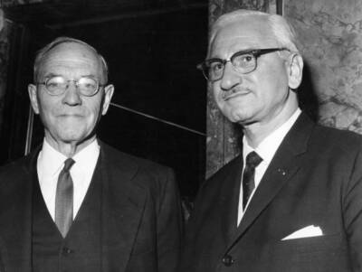 Professor Wallace O Fenn & Albert B Sabin Rome to receive award- 1964 Old Photo