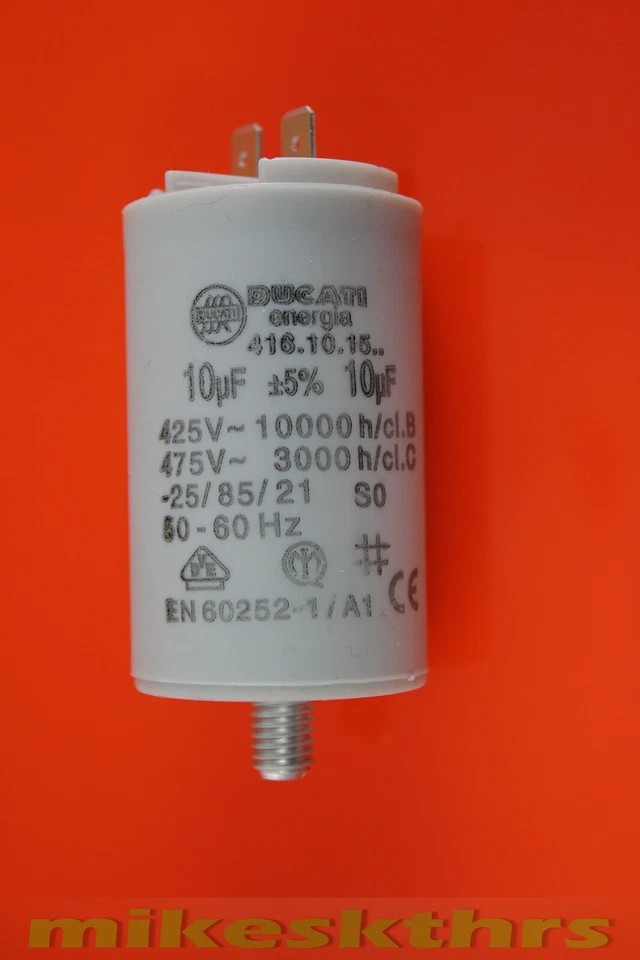 DUCATI ENERGIA 10D-KBS 10uF 10µF 450V Anlaufkondensator Motorkondensator Ducati