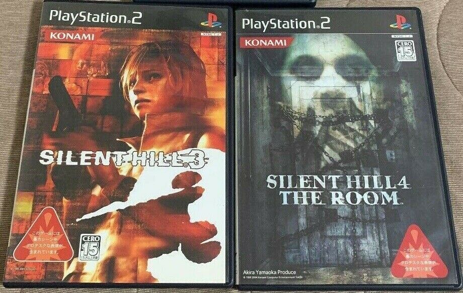 Used PS2 Silent Hill 2 & 3 & 4 The Room 3 game set From Japan