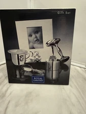 Royal Limited Silver Nursery Baby Gift Set,Rattle,Cup,Spoon,Box,Frame