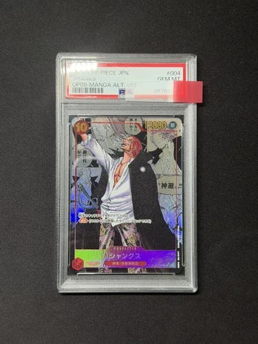 PSA10 Shanks OP09-004 Manga Alt Art comic parallel The Emperors of the New World