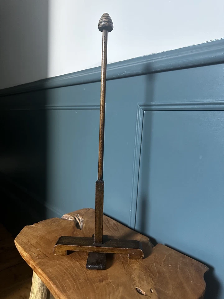 Antique Edwardian Oak Wood Beehive Shop Display Hat Wig Stand Barrister Judge - Image 3 of 4