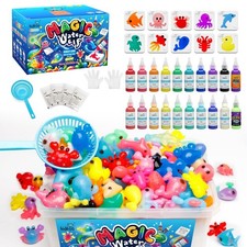Magic Water Elf Toy Kit - 20 Gels 10 Molds, DIY Sensory Craft for Kids 3 , Par
