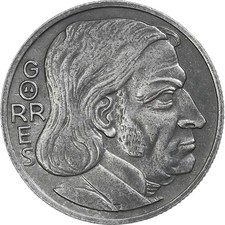 [#1511368] Germany, Stadt Coblenz, 1/2 Mark, 1921, Johann Joseph von Görres, AU