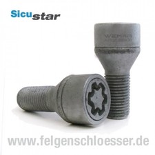 Sicustar Felgenschloss | M14x1,5 | Länge: 33mm | Kegel 60° | SW 17