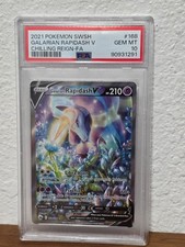 Galarian Rapidash V 168/198 Full Art Chilling Reign PSA 10 GEM MINT Pokémon TCG on eBay