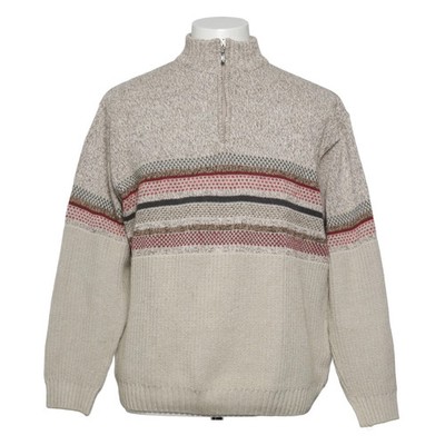 Engbers, Strickpullover, Größe: L, Beige/Mehrfarbig, Streifen, Herren #FnS