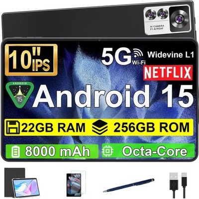 2026 Tablet PC Android15 22GB+256GB 10Zoll 8000mAh 1920X1200 Octa Core 5G WiFi