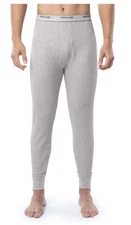 Fruit of the Loom Men's  Large Thermal Waffle Underwear Bottom (36-38) Gray NWT