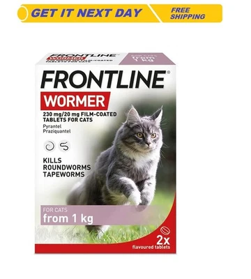 FRONTLINE WORMER Cat Worming Treatment kills worms, 2 Tablets
