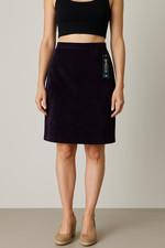 Briggs Vintage Crushed Velvet Plum Purple Skirt Women’s Size 14 NWT Made in USA
