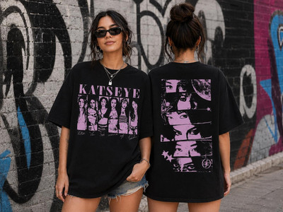 Katseye Shirt, Vintage Girl Group Graphic Tee, Kpop Music Top, Concert Outfit