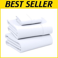Bright White Cotton Twin XL Sheet Set
