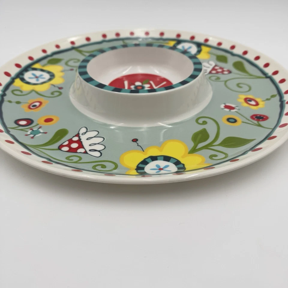 Plato de melamina Glory Haus para astillas y inmersión 14” diseño Alford Joy floral Foto 3 de 4