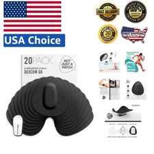 20-Pack Dexcom G6 Water-Resistant Adhesive Patches for Active Lifestyles - Black