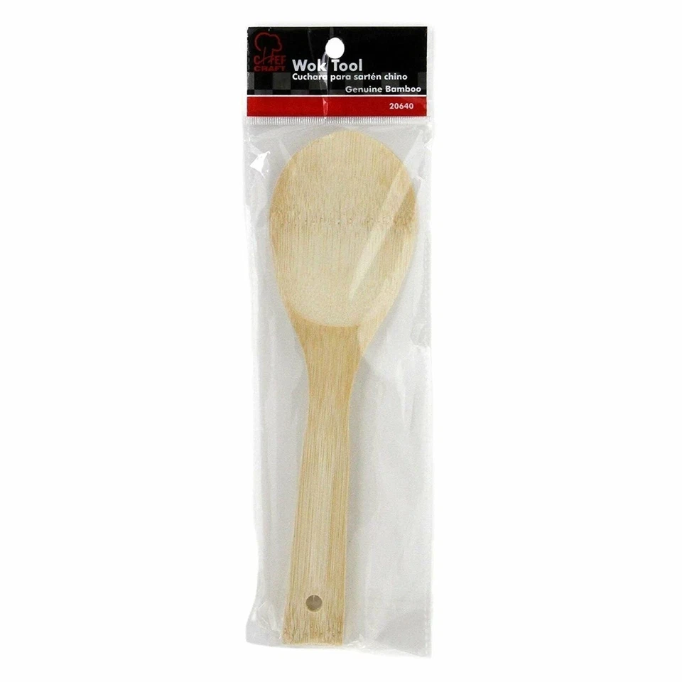 Chef Craft 9-Inch Bamboo Rice Paddle Serving Spatula Spoon - Image 2 of 2