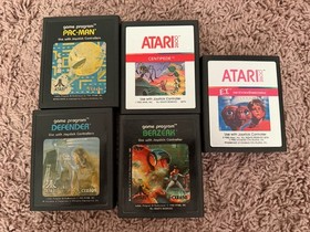 Atari 2600 Darth Vader Black Console with 5 Games Untested