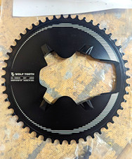 Wolf Tooth Drop-Stop ST Aero 50T 110 BCD Dura Ace Chainring Black