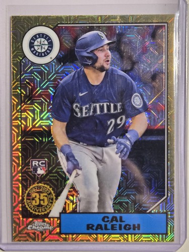 Cal Raleigh RC 2022 Topps Series 1 1987 Topps Chrome Silver Pack MOJO #T87C-16 - Picture 13 of 14