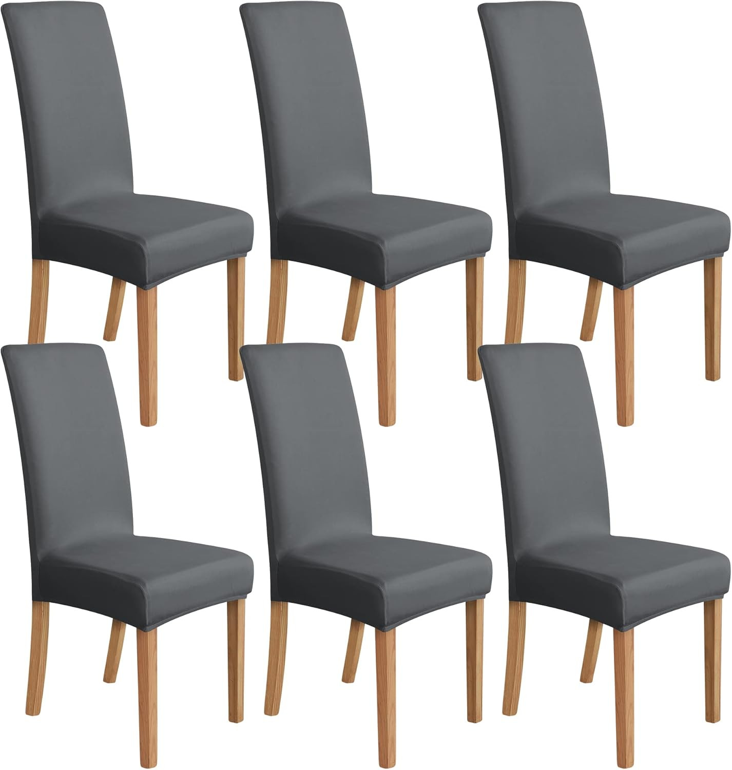 Set 6 Fodere Sedie Professionali Grigio Scuro - Uso Intensivo