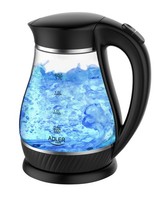 Adler Glas-Wasserkocher 1.7L 2200 Watt Schwarz AD1274