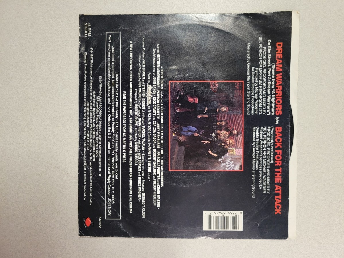 Dokken 1987 Dream Warriors- 45 RPM- Elektra 7-69483- A Nightmare