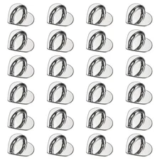 24pcs Phone Ring Holder 0.8" Adhesive Heart Cell Phone Ring Finger Grip, Silver