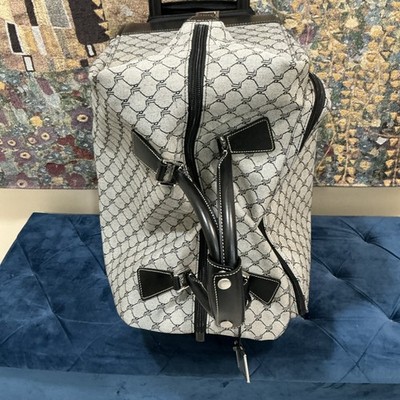 Ralph Lauren Signature Jacquard Gray Monogram RL Rolling Duffle