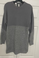 Grey Mini Dress Tunic Sweater M