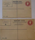 George V: RP39 & RP40 registered letters. Fine mint.