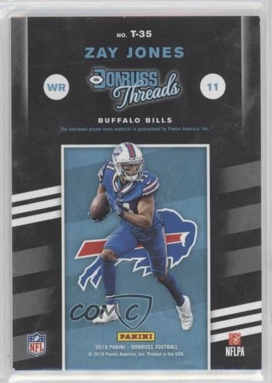 2019 Panini Donruss Donruss Threads Zay Jones #T-35 - Image 2 of 2