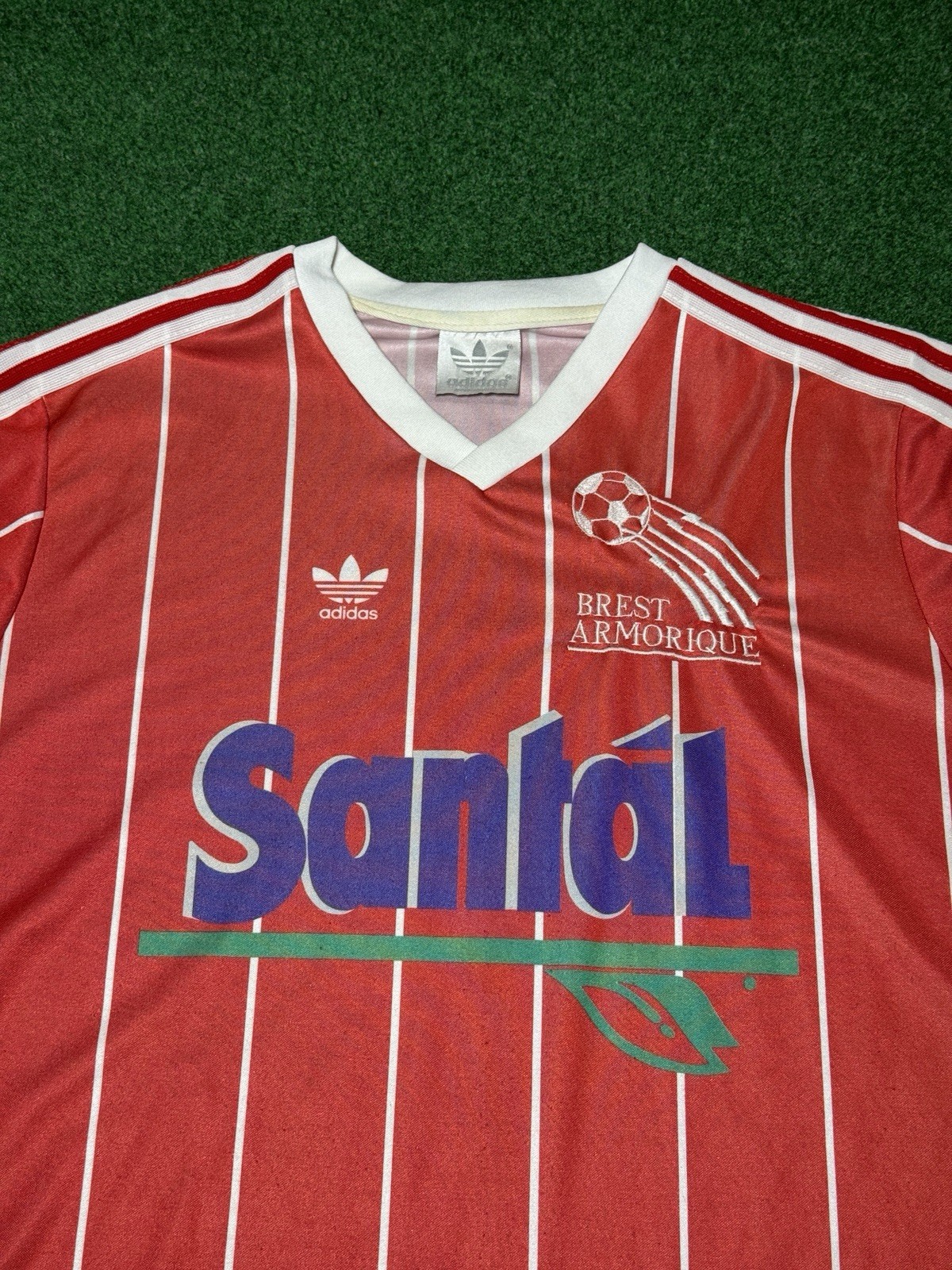 80s Adidas Santal Jersey vintage rare Brest Armorique futbol XL image 2