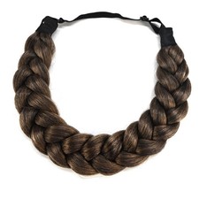 Hair Braided Headband Classic Chunky Wide Thick Plaited Braids Elastic Stretc...