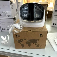 VIKYLIN 4MP 170° Panoramic Turret IP Camera Dual Lens Full Color+IR Night Vision