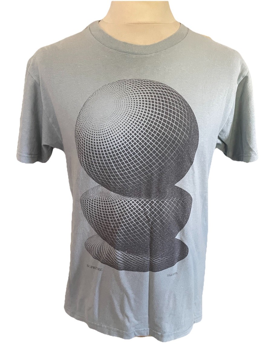 トップス Supreme M.C. Escher Three Spheres Tee XL Supreme MC Escher Three Spheres Tee Blue Size Medium T-Shirt | eBay UK