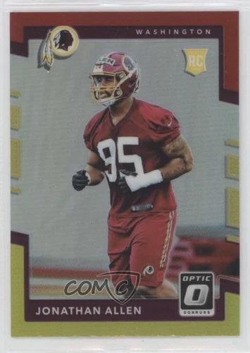 2017 Donruss Optic Rookies Red and Yellow Prizm Jonathan Allen #138 Rookie RC