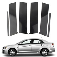 6pcs Pillar Posts Set Door Trim Black For Mitsubishi Lancer Sedan 2008-2017 2009