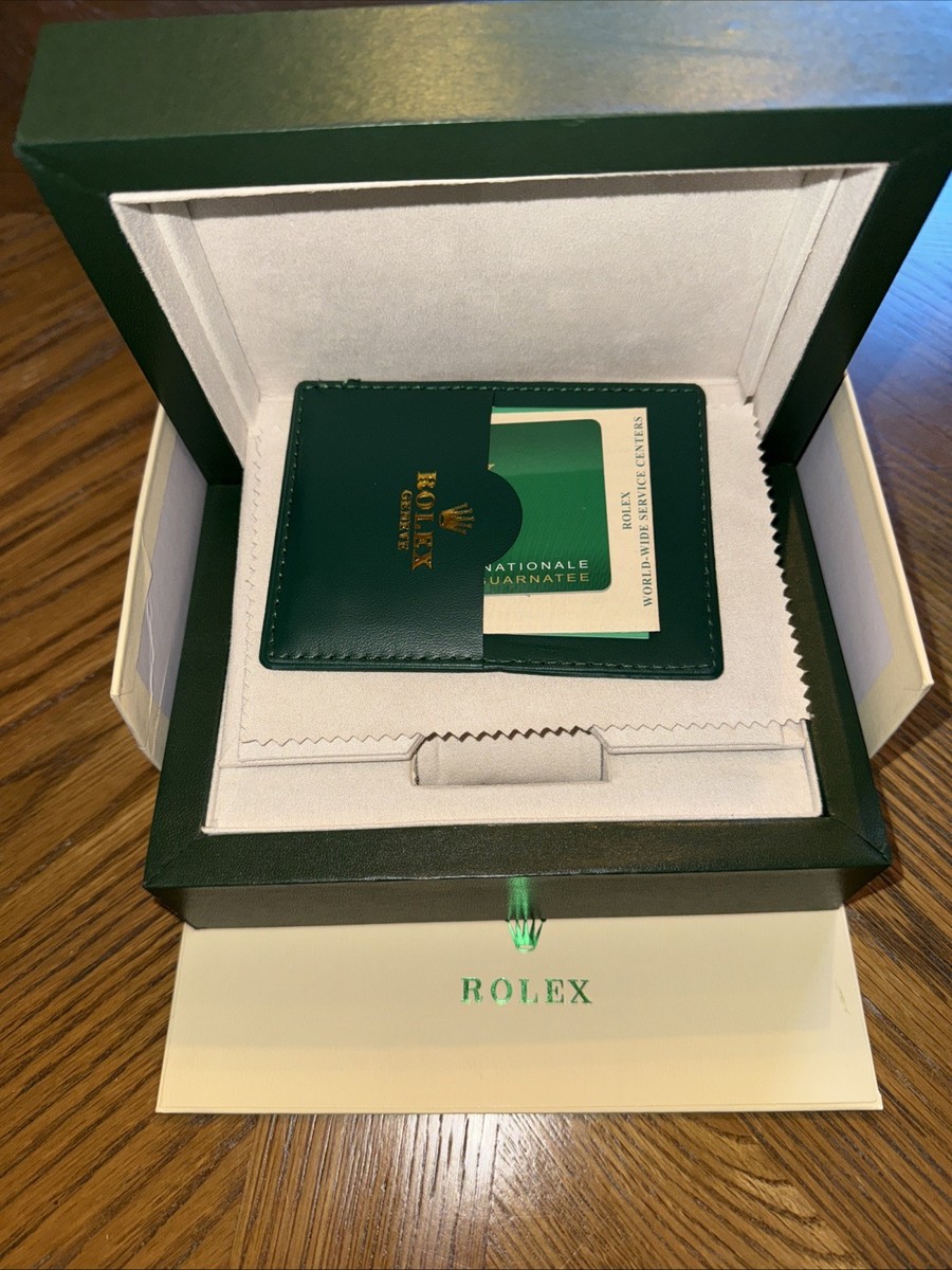 Genuine Vtg ROLEX SA OYSTER M GREEN WAVE Watch Box Empty Geneve