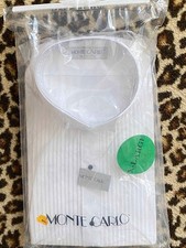 Monti Carlo Men Pleated Tuxedo Wingtip Laydown Collar White Dress Shirt XL 17.5"