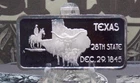 *HAMILTON MINT* 1oz .999 Silver Bullion *TEXAS* 28th State Art Bar ECC&C, Inc.