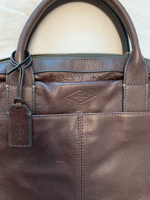 Fossil Aktentasche Laptop Workbag Tasche Echtleder Dunkelbraun Neu