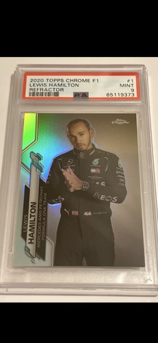 2020 Lewis Hamilton Topps Chrome Refractor PSA 9 